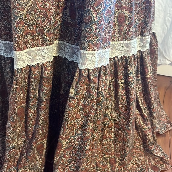 vintage 70sCandi Jones of California maxi dress angel sleeves - Picture 3 of 7